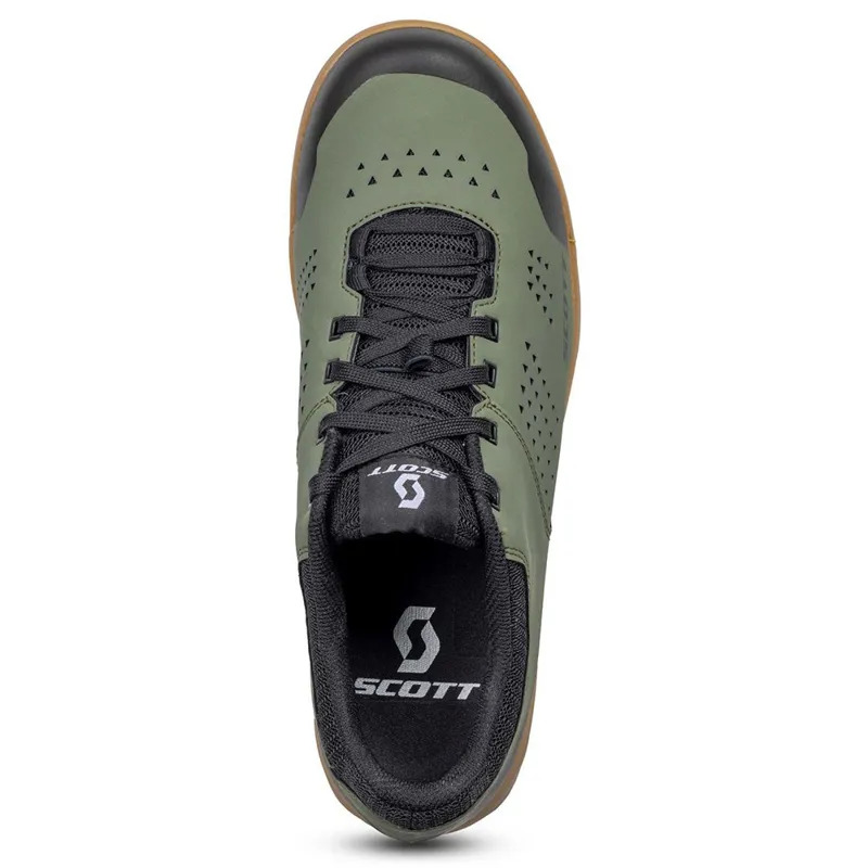 Scott MTB Shr-Alp Lace Flat Pedal Shoes - Moss Green Black-4